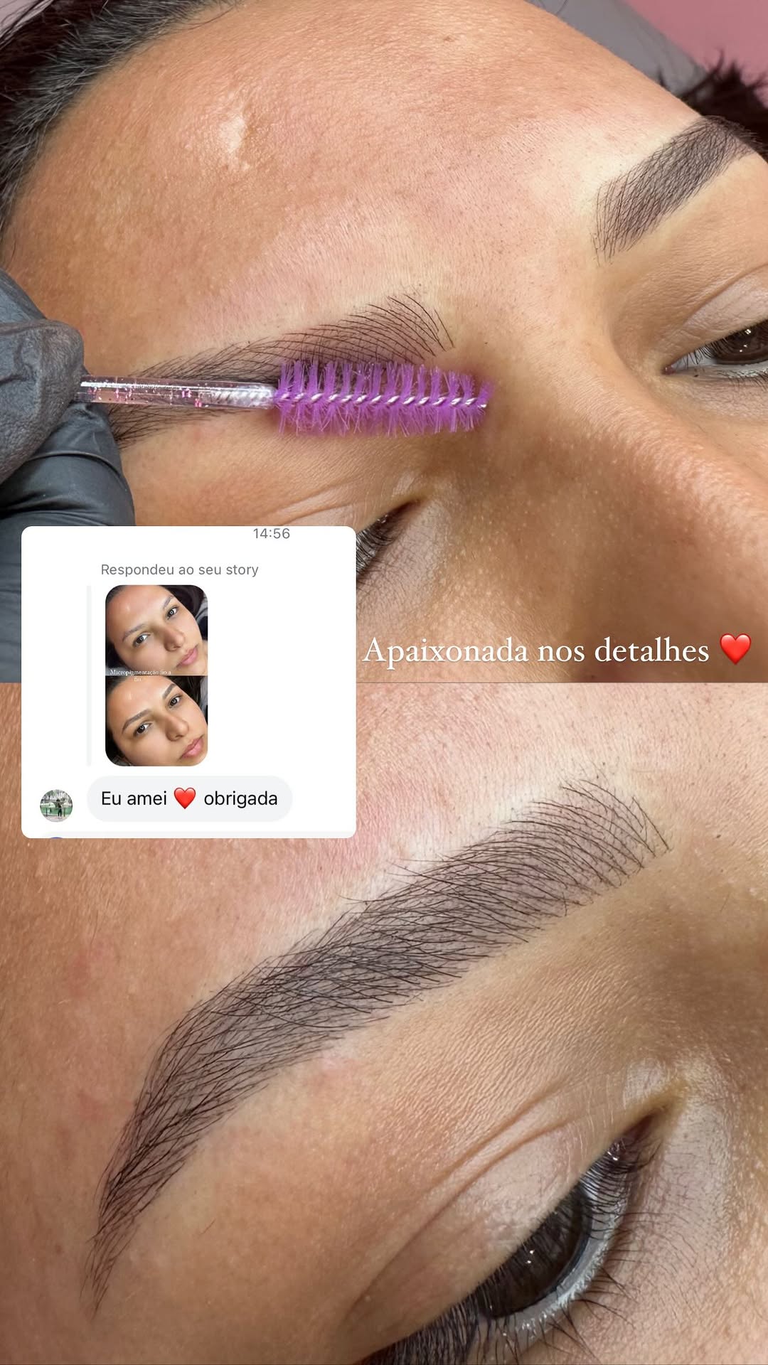 Feedback real de cliente apaixonada pelo resultado da micropigmentação