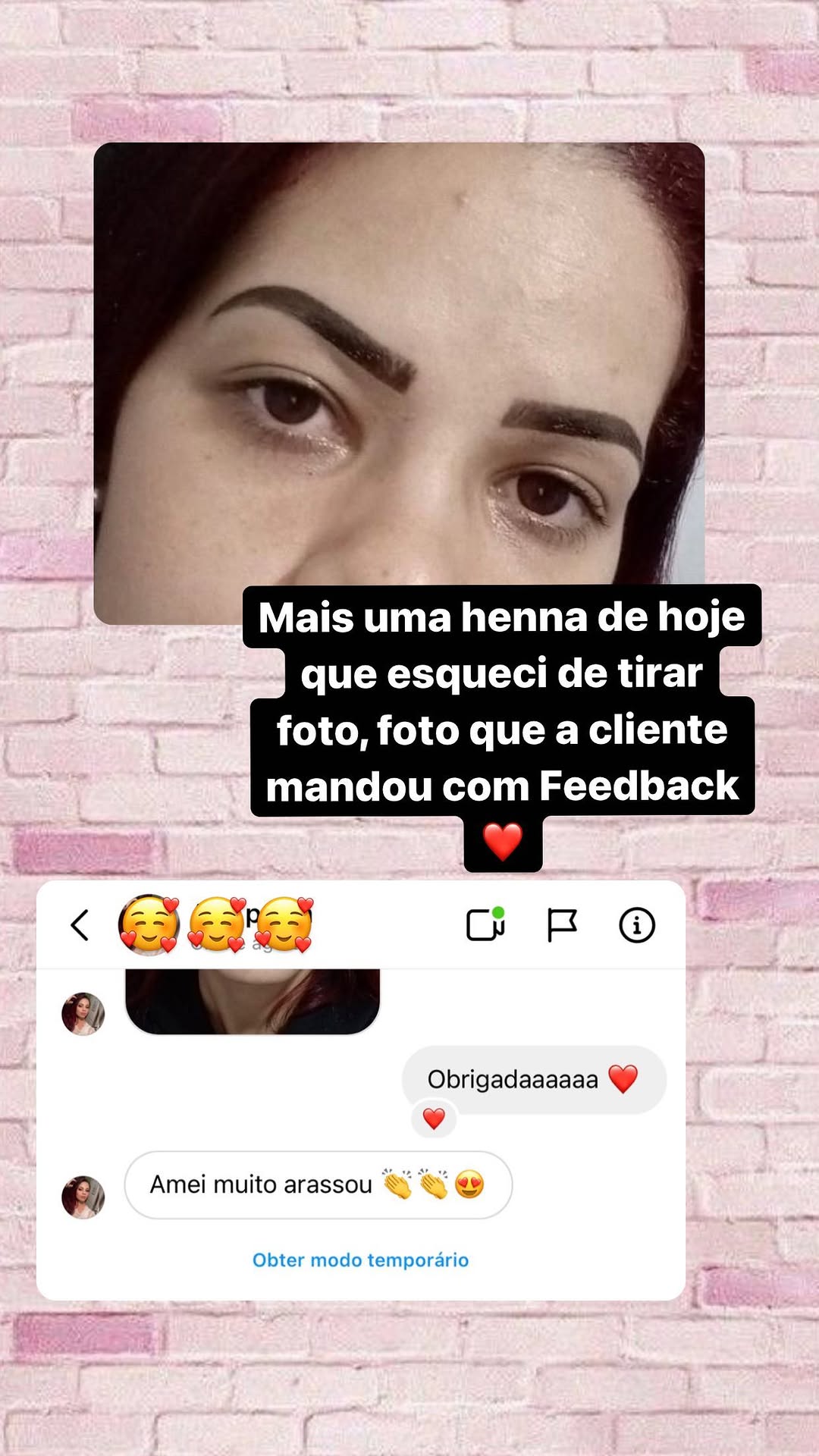 Cliente satisfeita realizado por Daniela Moura